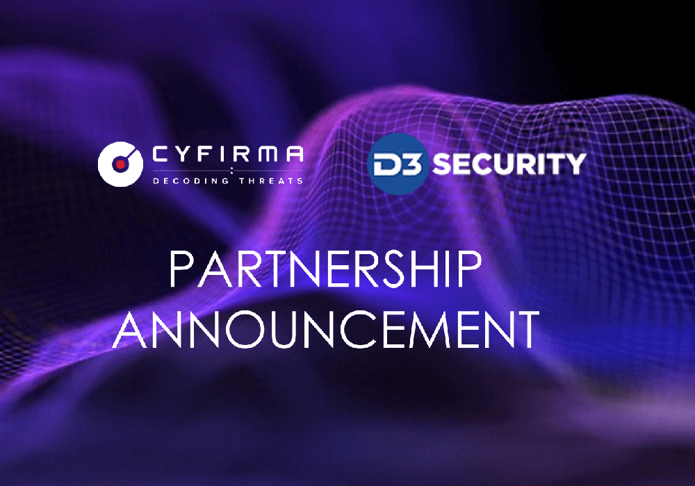 CYFIRMA and D3 Security establish strategic partnership to help businesses fight cybercrime with predictive insights and cyber-intelligence
